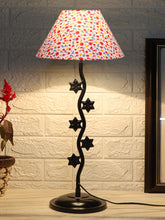 Printed Cotton Zig Zag Star Table Lamp with Iron Base (AE12)